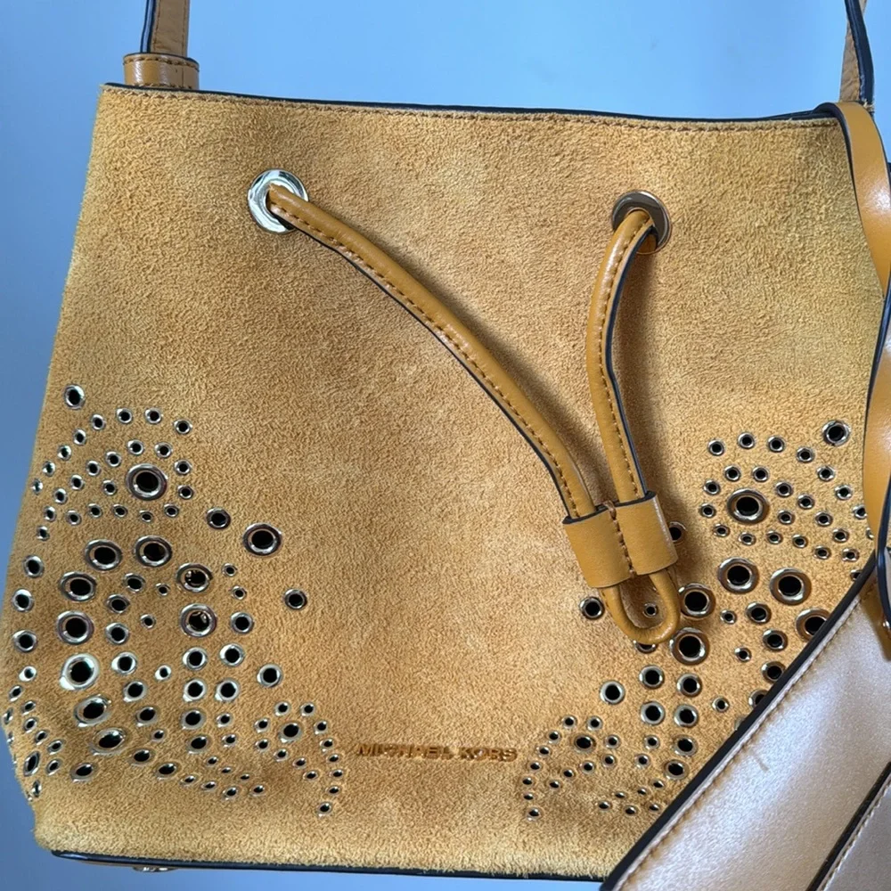 Michael Kors Crossbody Suede Bucket Purse